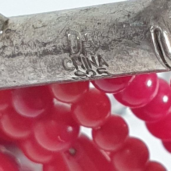 Jay King Desert Rose Trading Necklace 925 Sterling Womens Jewelry 17" Red Coral - Picture 4 of 7